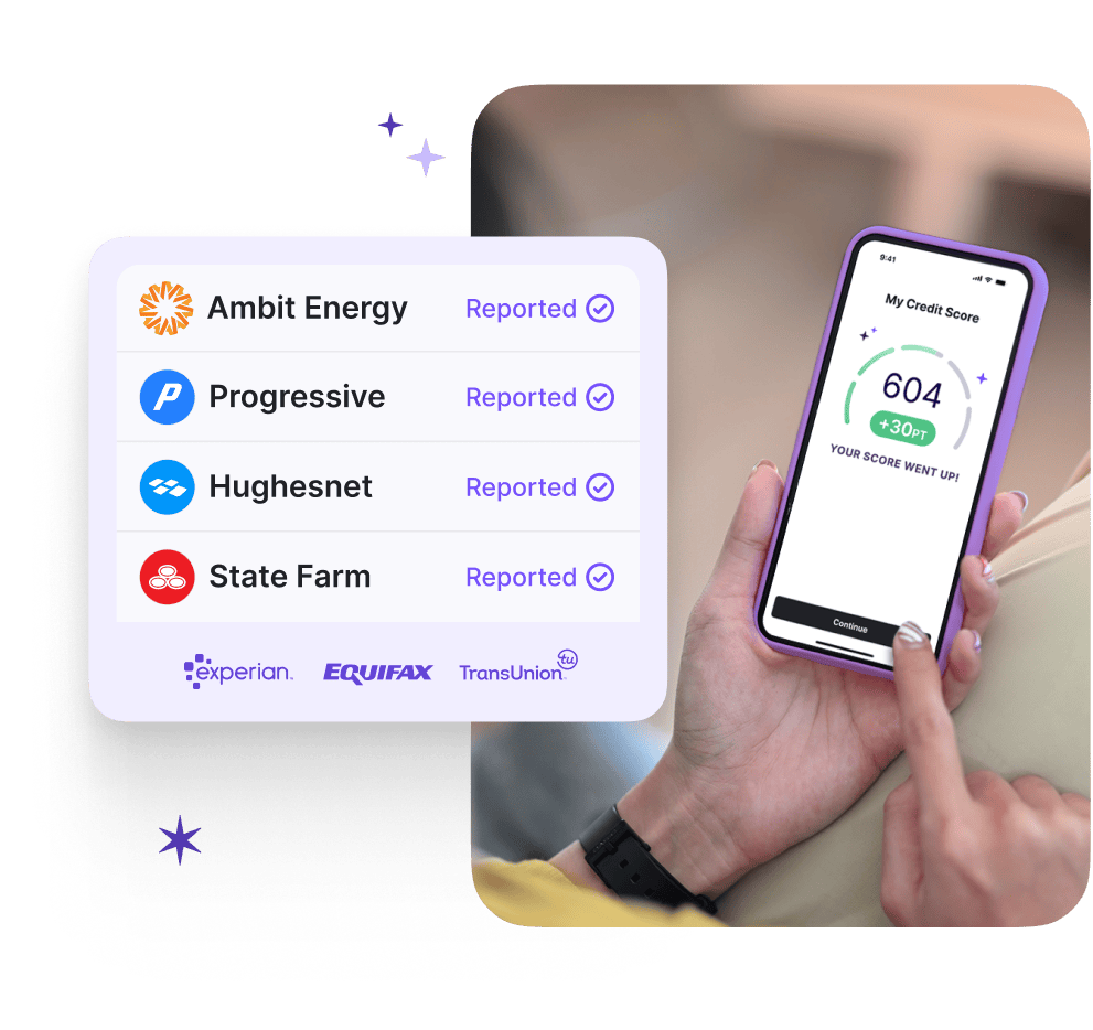 Deferit reporting bill payments to Experian, Equifax and TransUnion