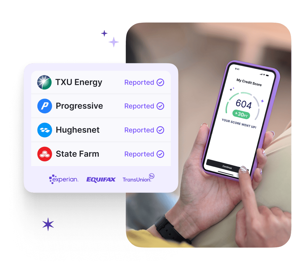 Deferit reporting bill payments to Experian, Equifax and TransUnion